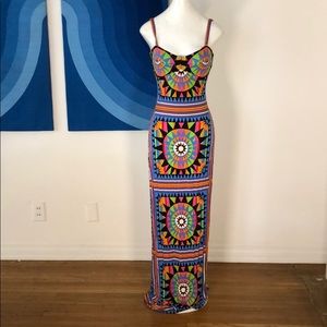 Brightly colored Mara Hoffman stretch maxi